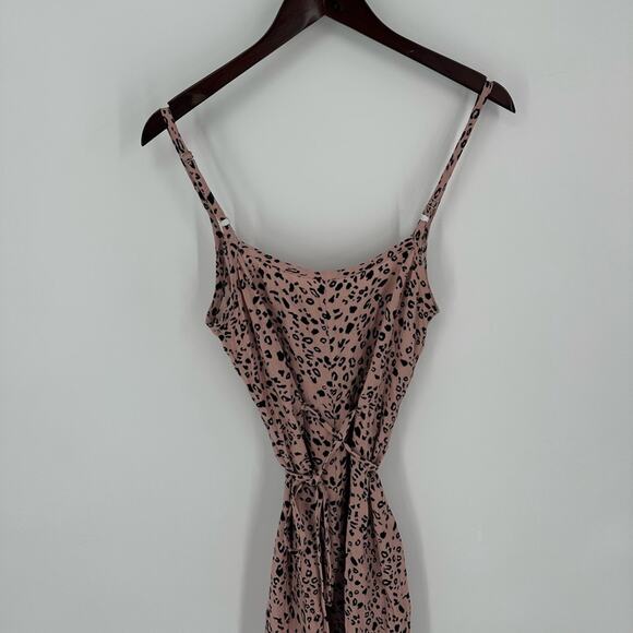 Reformation Vivette Pink Black Leopard Mini Slip Dress Size Small Party - Picture 9 of 14